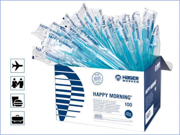 Hager & Werken Happy Morning Tek Kullanımlık Kendinden Macunlu Diş Fırçası Hager & Werken Happy Morning Tek Kullanımlık Kendinden Macunlu Diş Fırçası