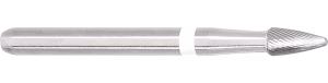 Komet 30 Bıçaklı Round Uçlu Alev (Garnet) Form Ultra İnce Tungsten Karbür Bitirme Frezi H390UF