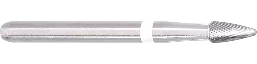 Komet 30 Bıçaklı Round Uçlu Alev (Garnet) Form Ultra İnce Tungsten Karbür Bitirme Frezi H390UF