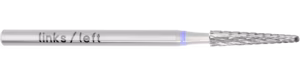 Komet Sol Elli Konik Çapraz Dişli Tungsten Karbür Akrilik Alçı Metal Lab Frezi H261EL