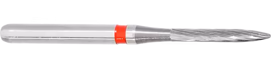 Komet Uzun Flame Form 12 Bıçak Tungsten Karbür Kompozit Bitirme ve Periimplantitis Frezi H48L