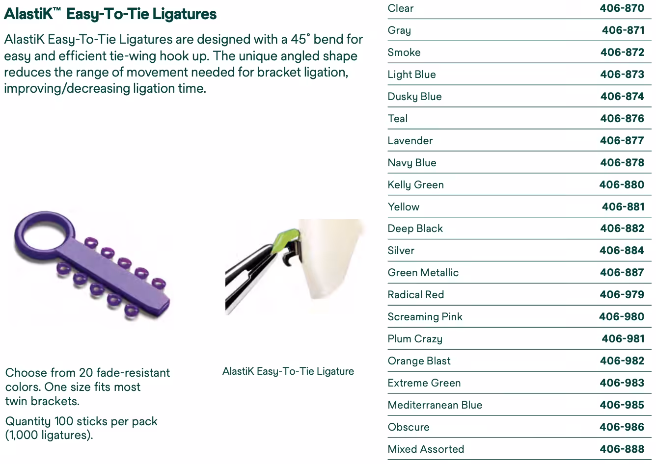 Solventum AlastiK Easy To Tie Elastomerik Ligatür Katalog Sayfası